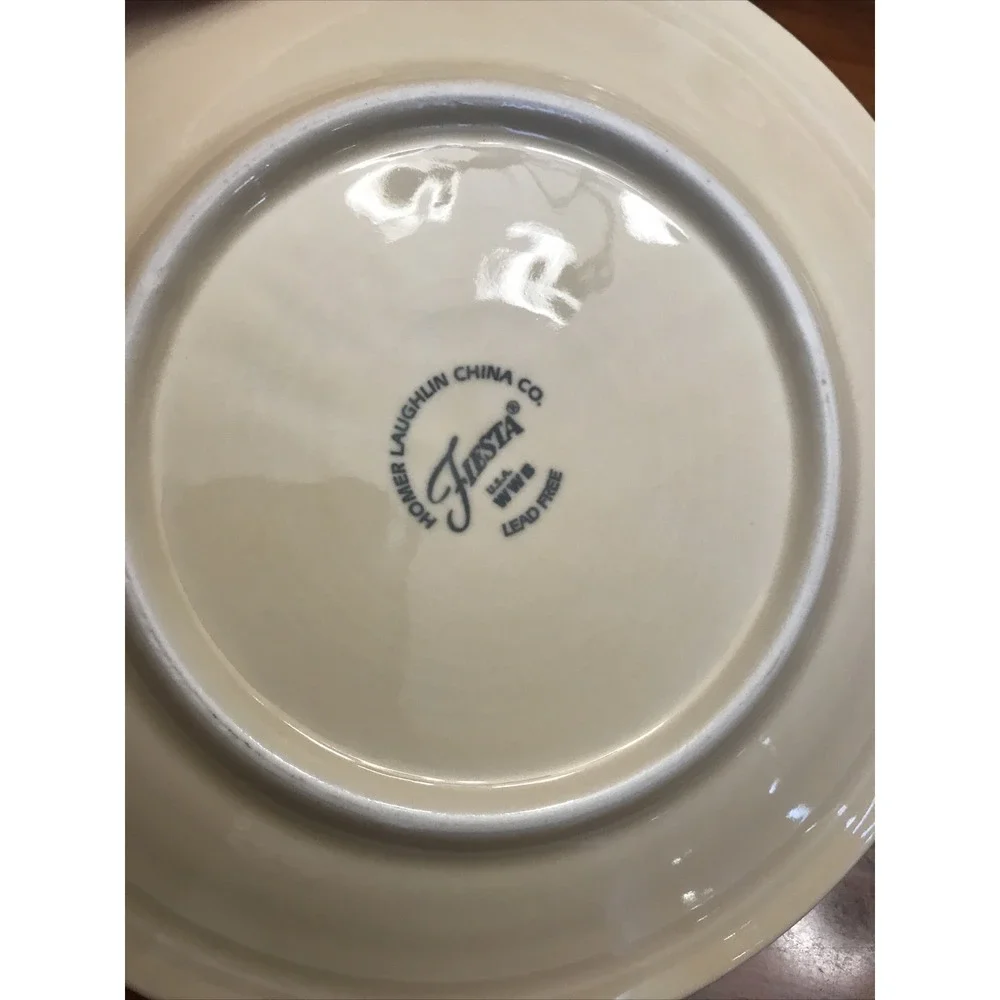 fiestaware homer laughlin Bread Butter‎ Plate Yellow Cream Lead Free
